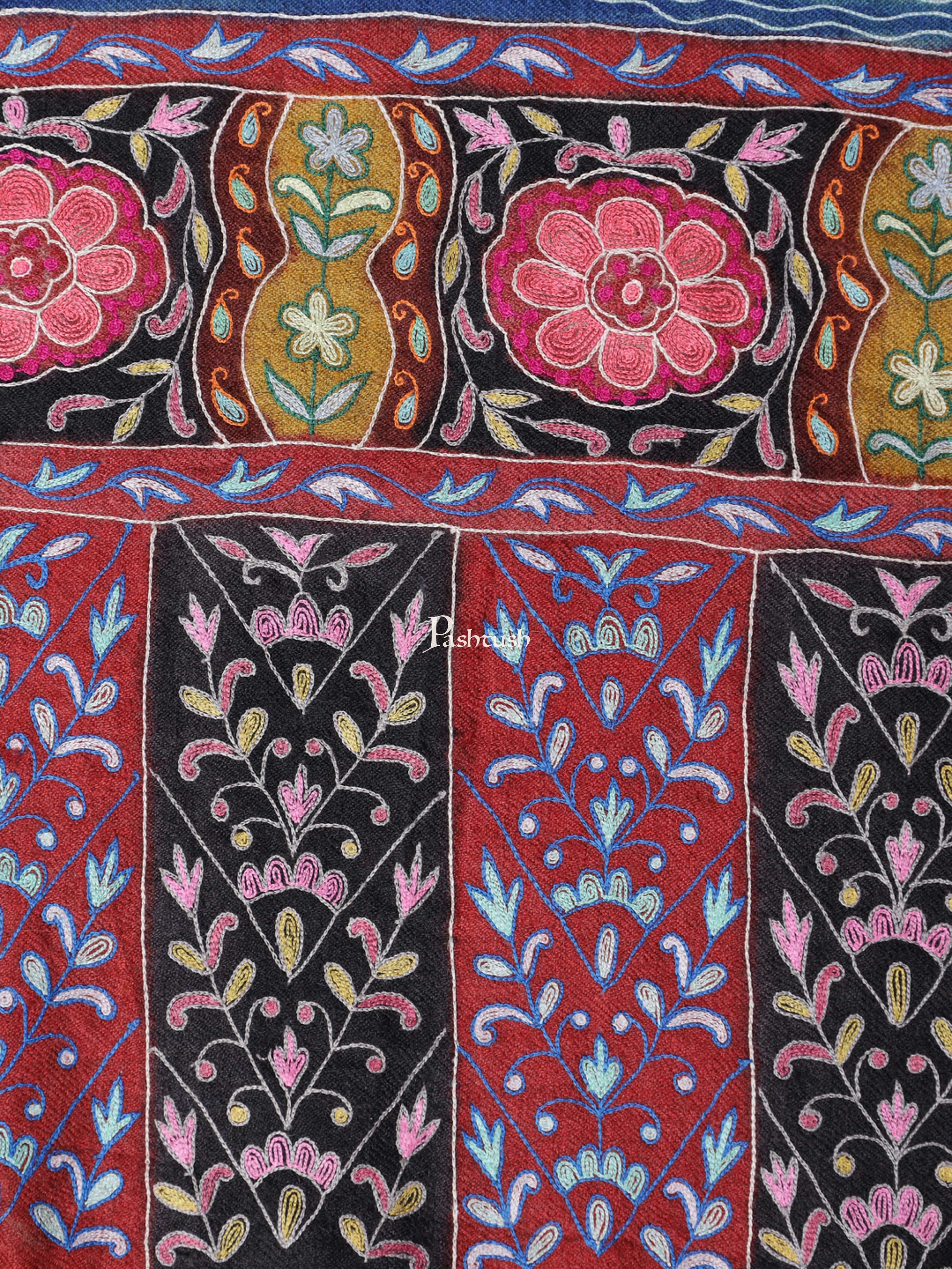 Pashtush Womens Pashmina Handmade Kalamkari Shawl, Multicoloured - Image 15