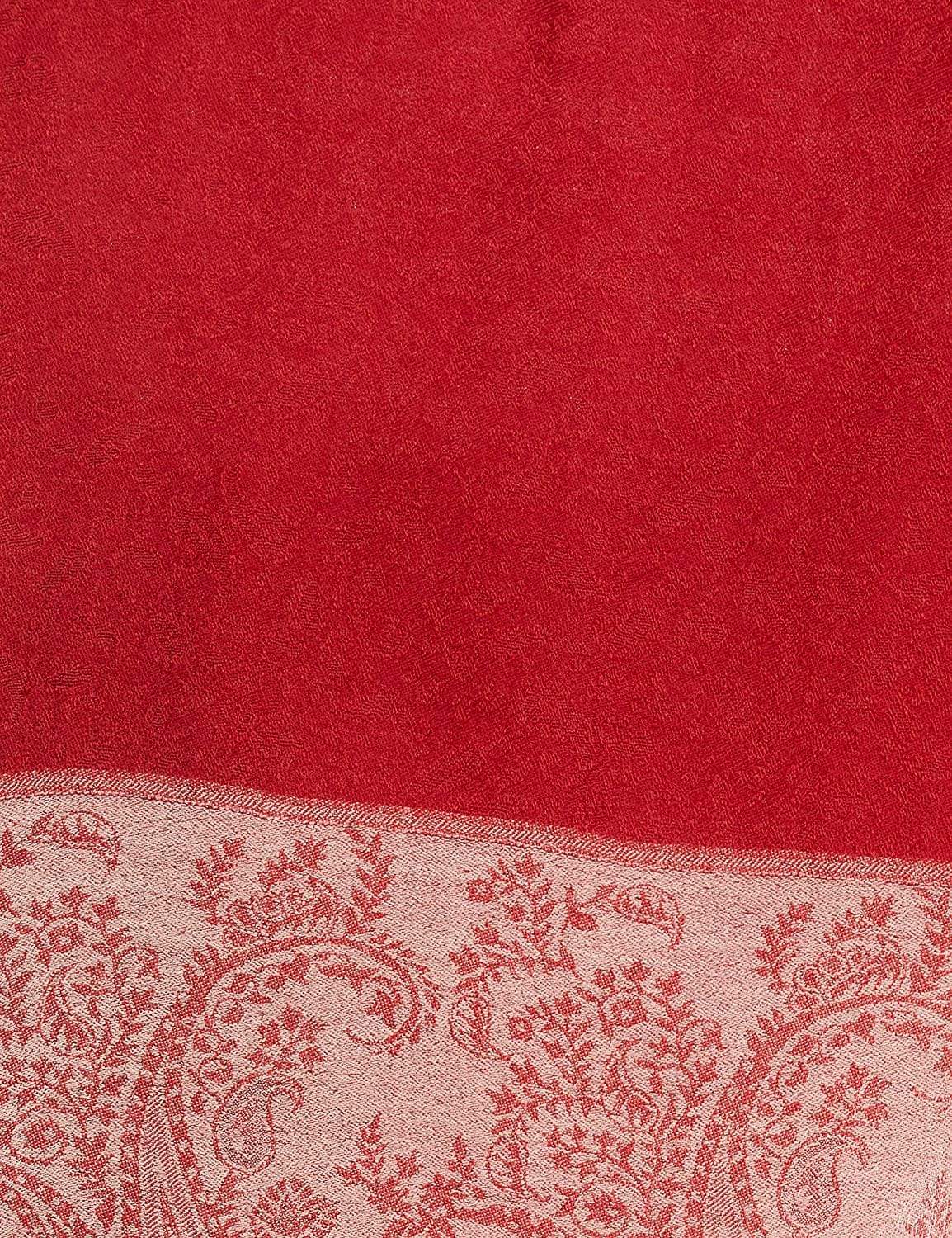 Pashtush Women'S Reversible Fine Wool Stole Scarf - Maroon - Image 8