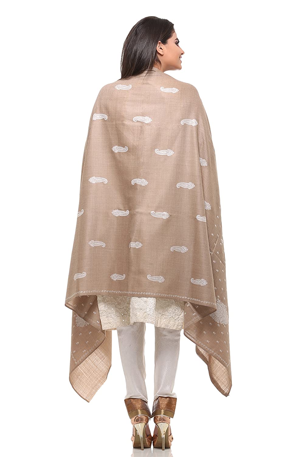 Pashtush Womens Shawl Tone On Tone Embroidery, Soft And Warm, Light Weight Shawl - Image 3