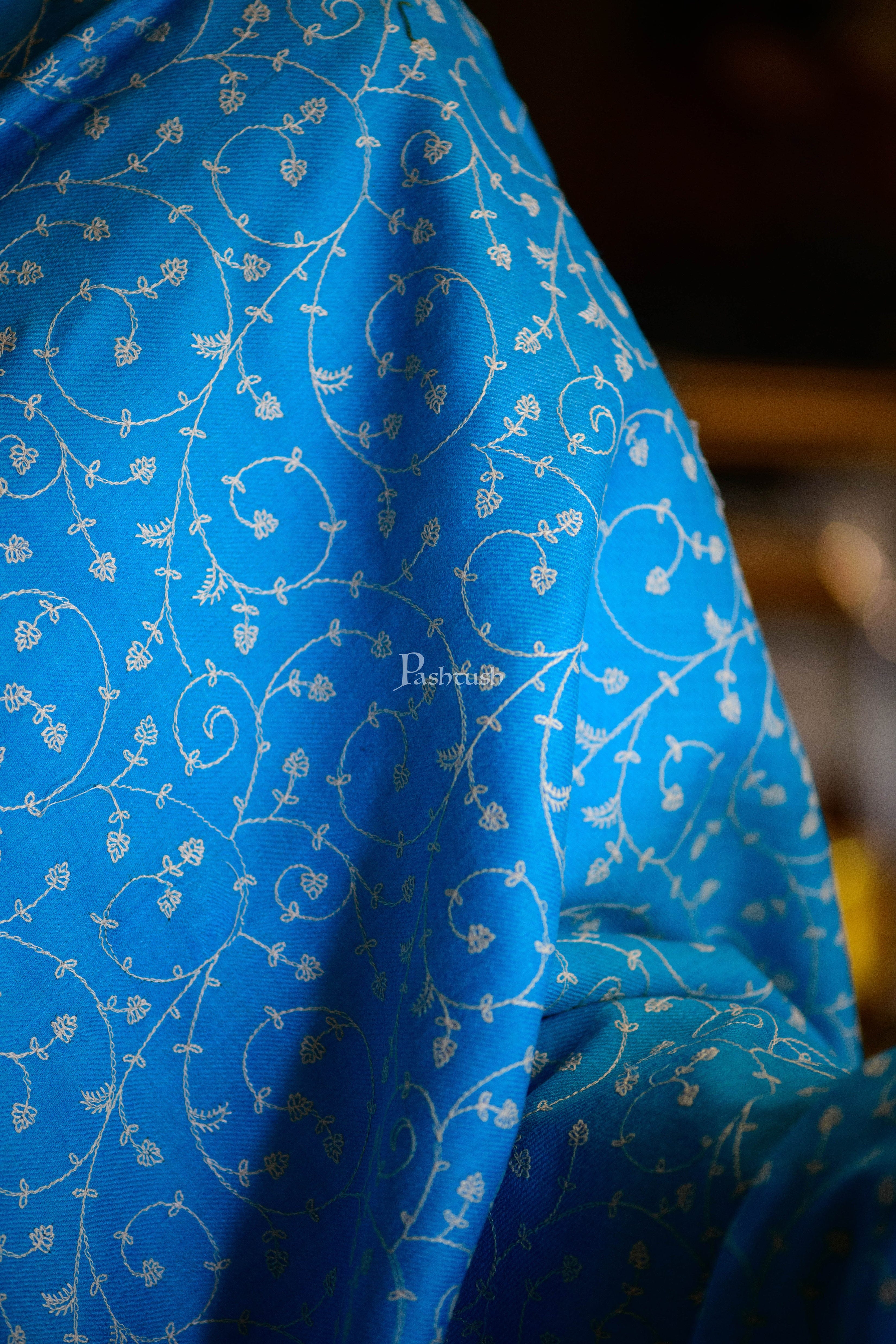 Pashtush Womens Shawl With Tone On Tone Embroidery, Soft And Warm, Light Weight - Image 2