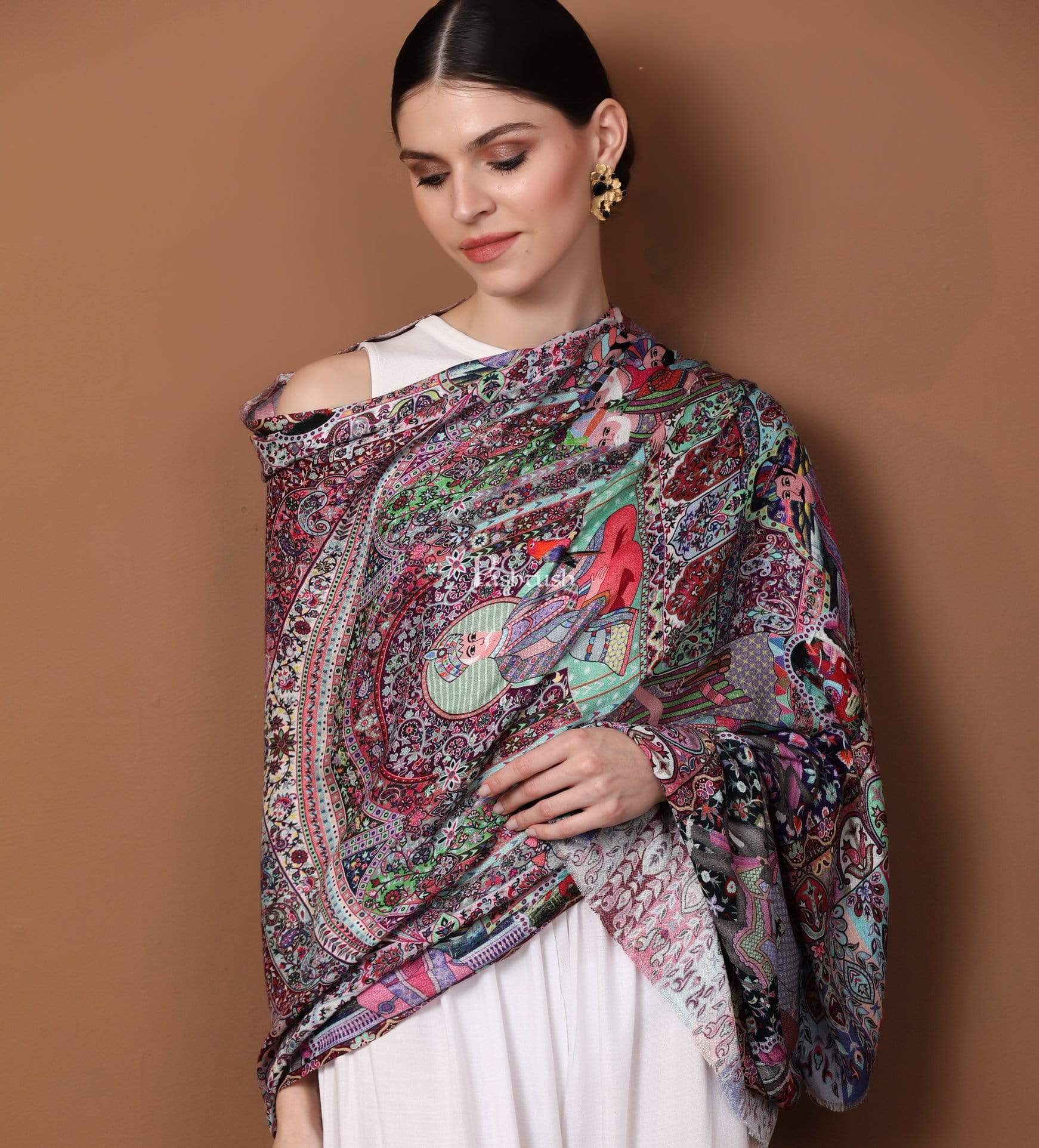 Pashtush Women'S Soft Bamboo Scarf, Casual Shawls, Stoles, Wraps (Soft Bamboo) - Darbar - Image 2