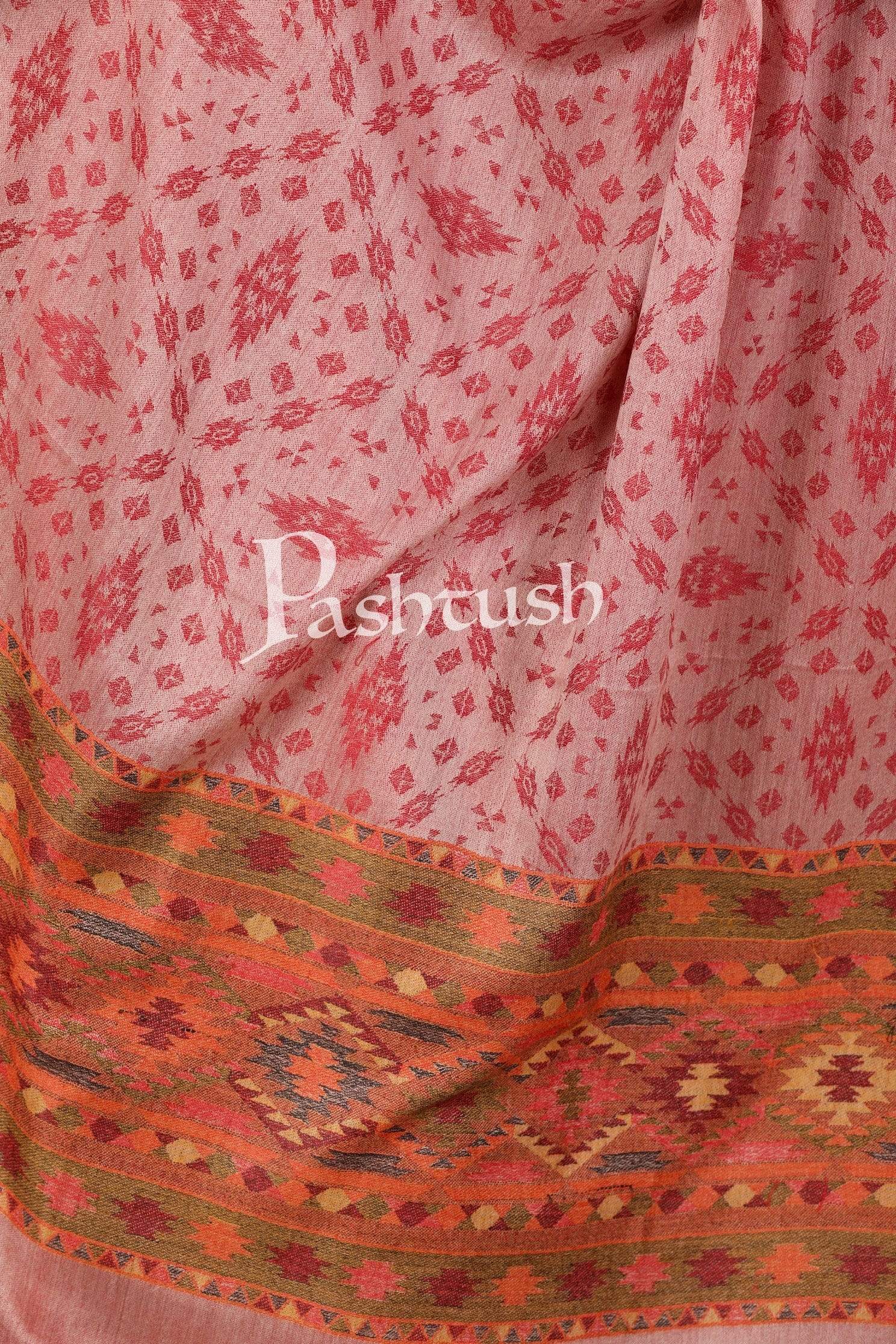 Pashtush Women'S Soft Fine Wool  Shawl With Ethnic Weave Palla - Image 2