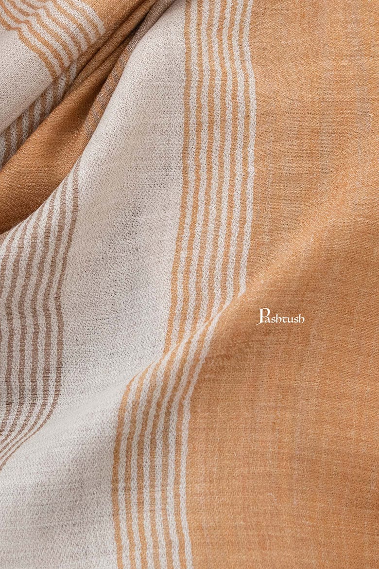 Pashtush Womens Stole, Extra Fine Wool-Silk, Twilight Collection, Sombre Marigold - Image 4