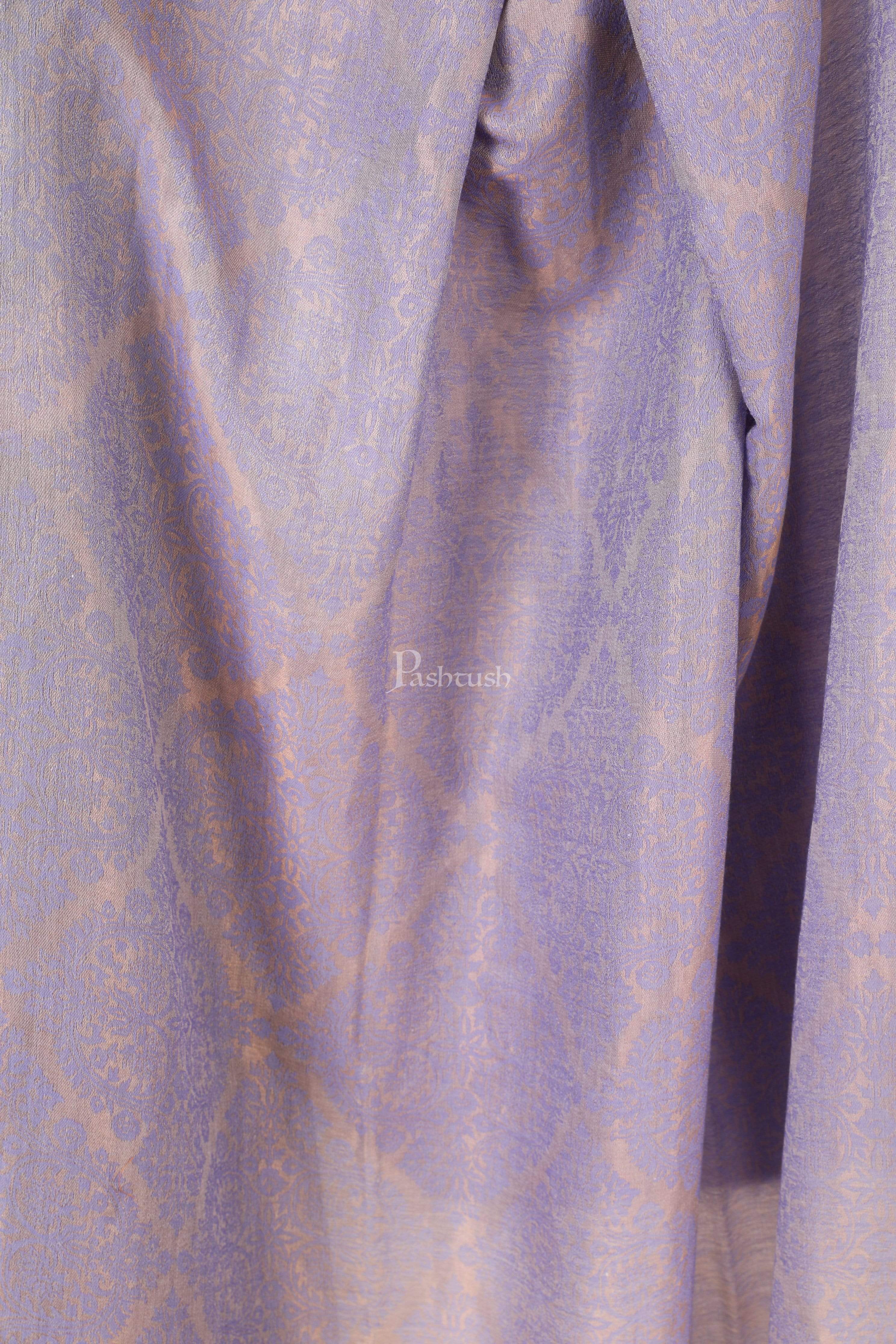 Pashtush Womens Twilight Collection, Jacquard Shawl, With Metallic Thread Weave, Fine Wool - Image 2