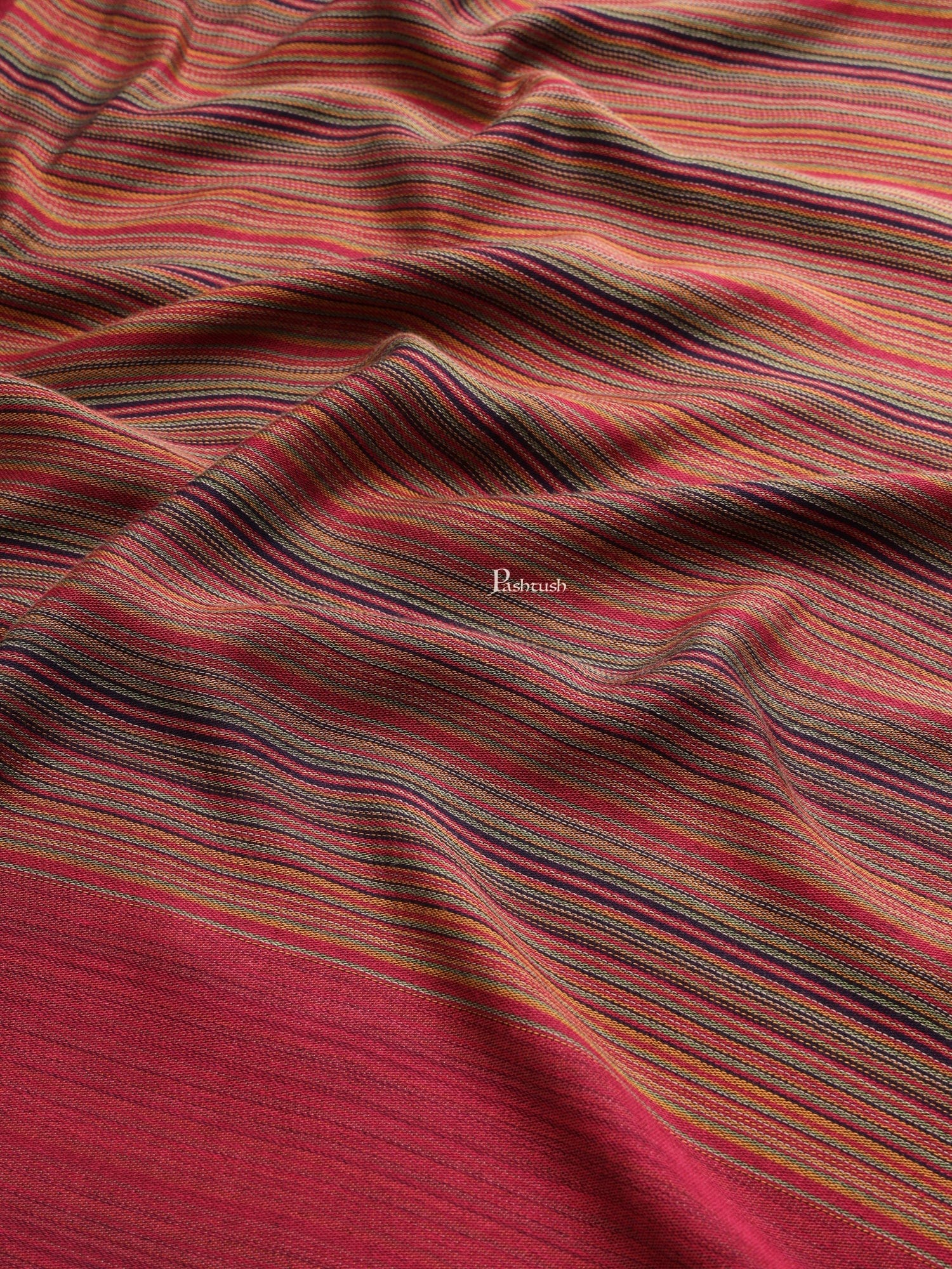 Pashtush Womens Womens, Bamboo, Striped Reversible Woven, Multicolour - Image 2