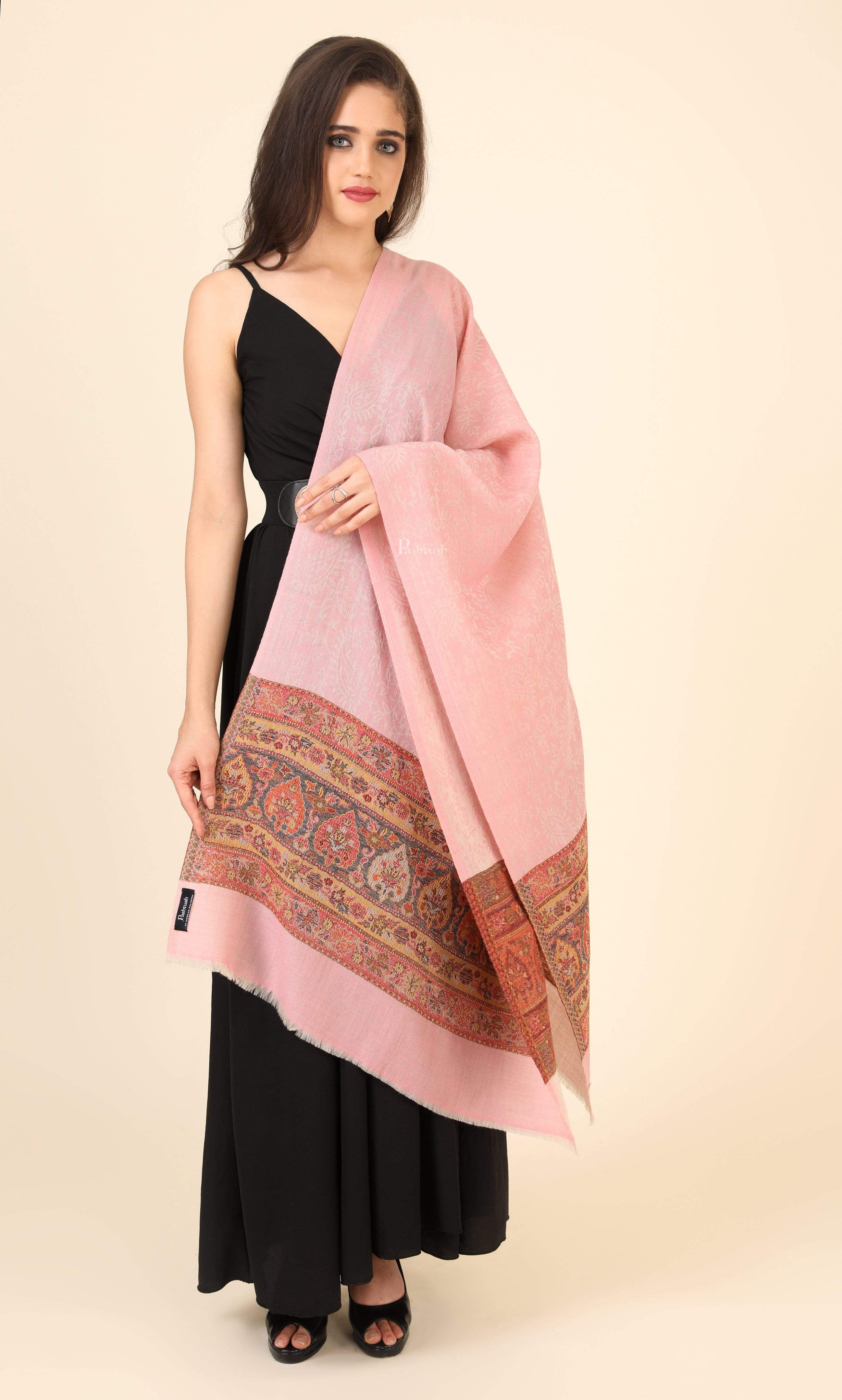 Pashtush Women'S Wool Stole With Ethnic Weave Palla - Image 3
