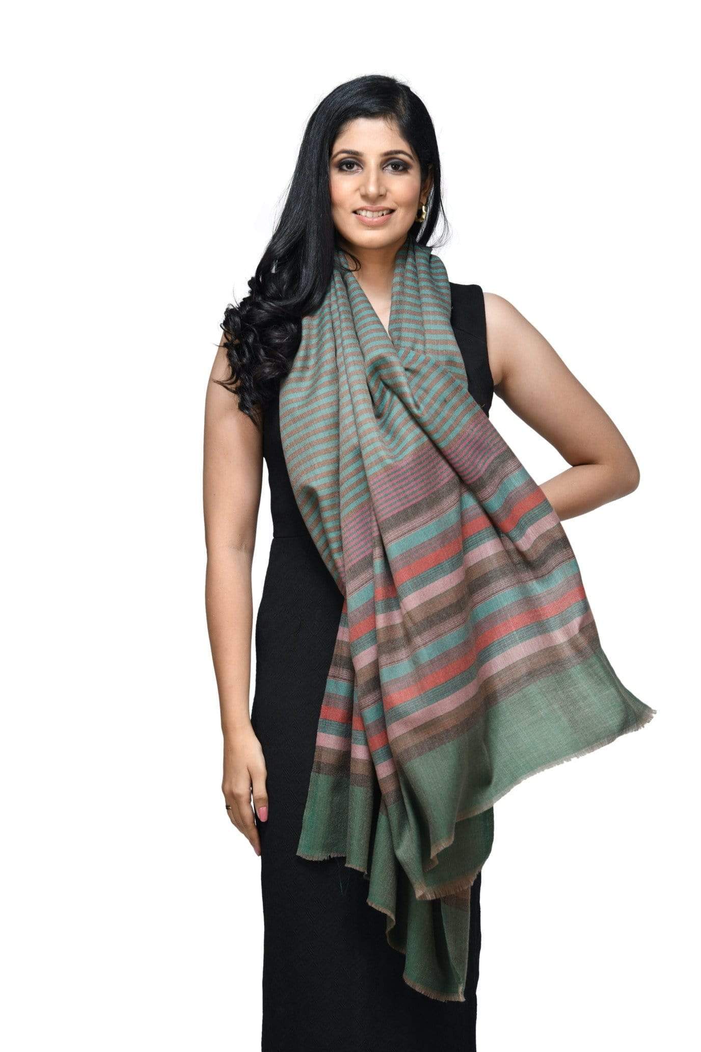 Pashwool Womens Fine Wool Scarf, Soft And Warm Multicoloured - Image 4