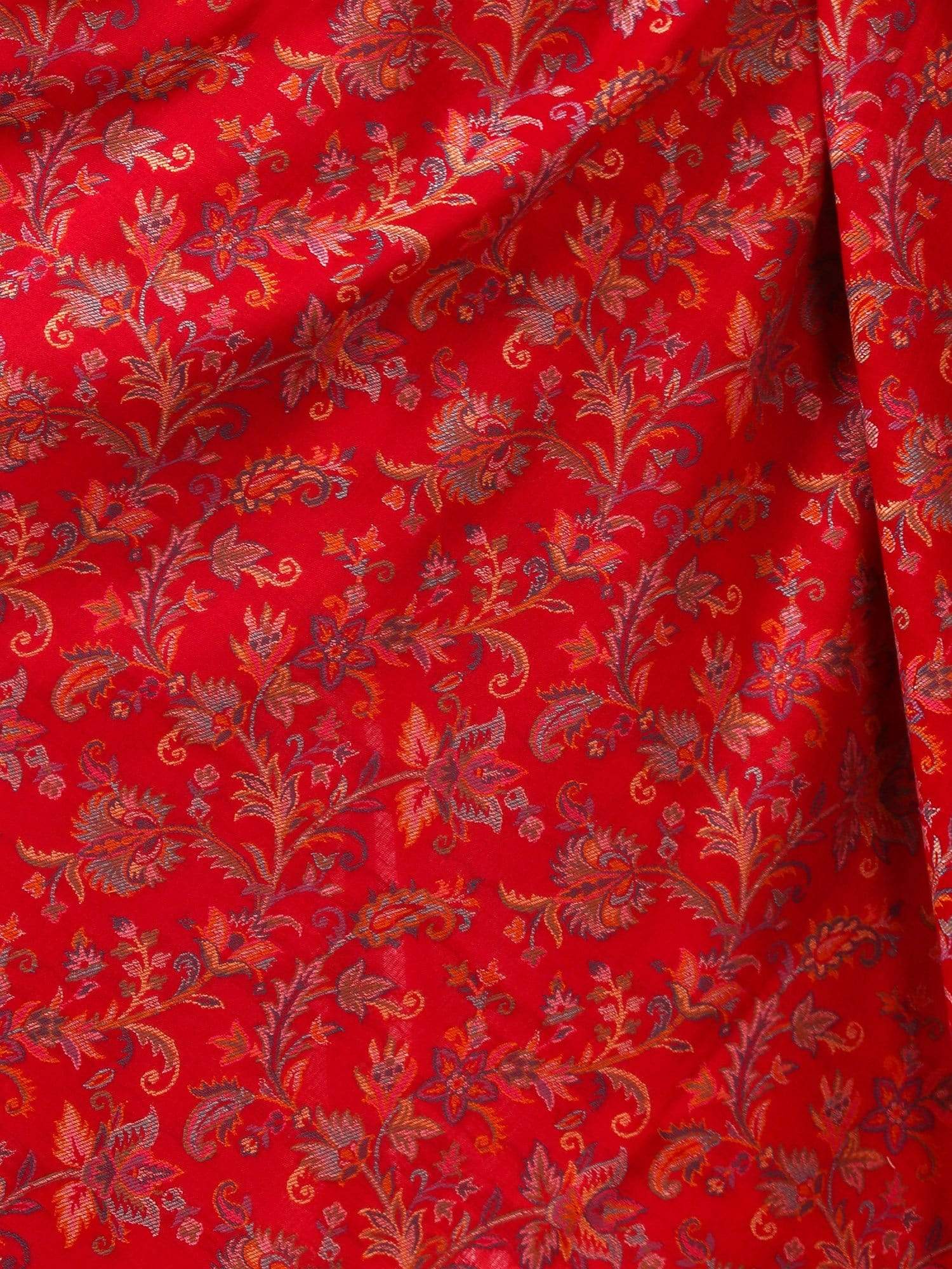 Pashtush Womens Ethnic Shawl, Faux Pashmina, Soft And Warm (Scarlet Red) - Image 2